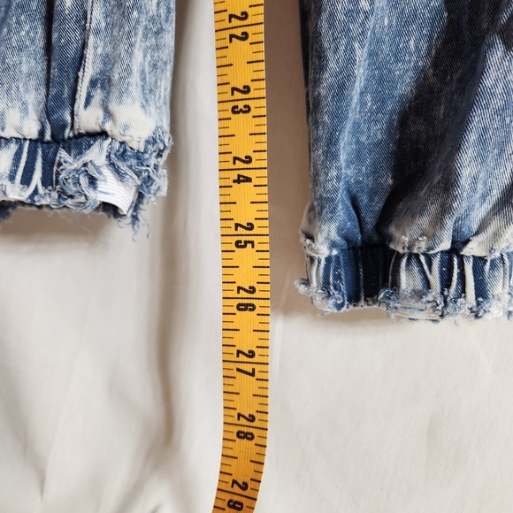 RVCA Distressed Jogger Womens M Blue Denim Look Thrashed See Pictures - Picture 7 of 11